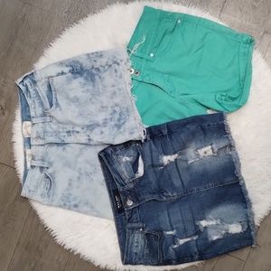 Women's Denim Shorts Skirt Bundle
